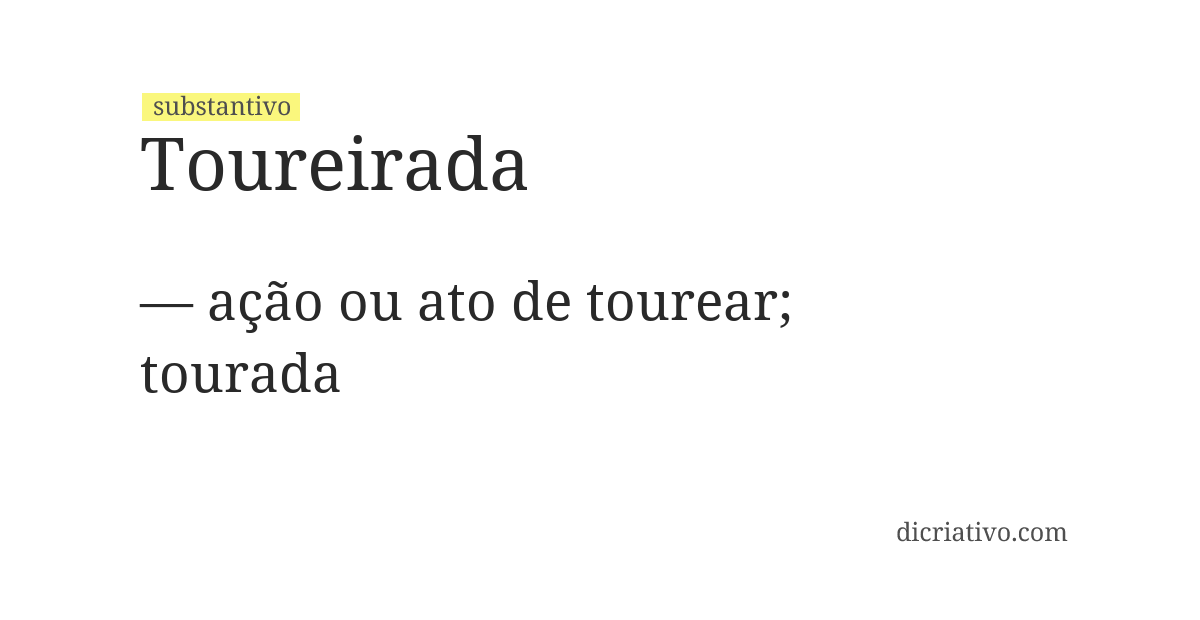 Significado de toureirada