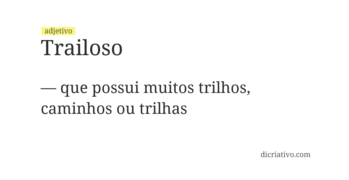 Significado de trailoso