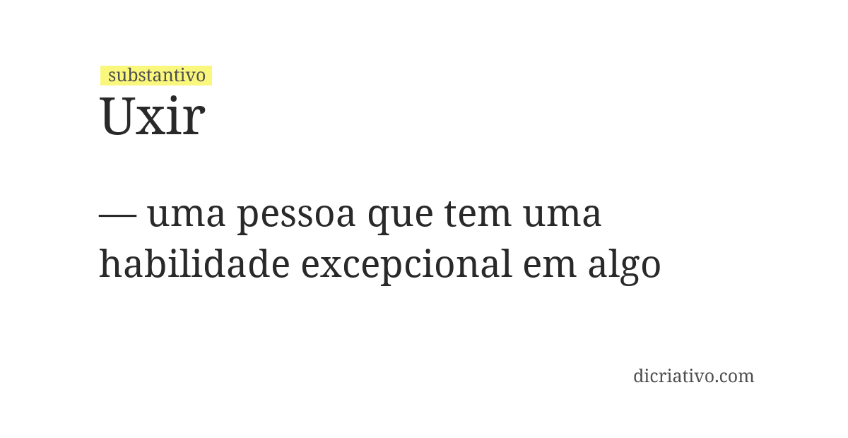 Significado de uxir