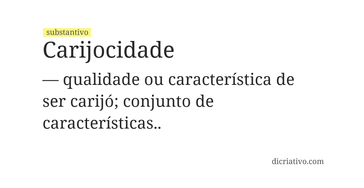 Significado de carijocidade