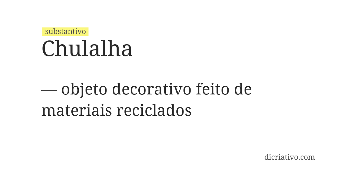 Significado de chulalha