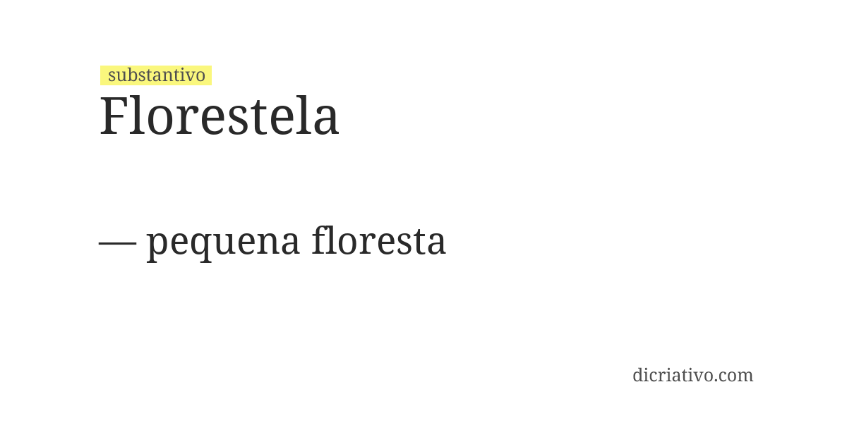 Significado de florestela