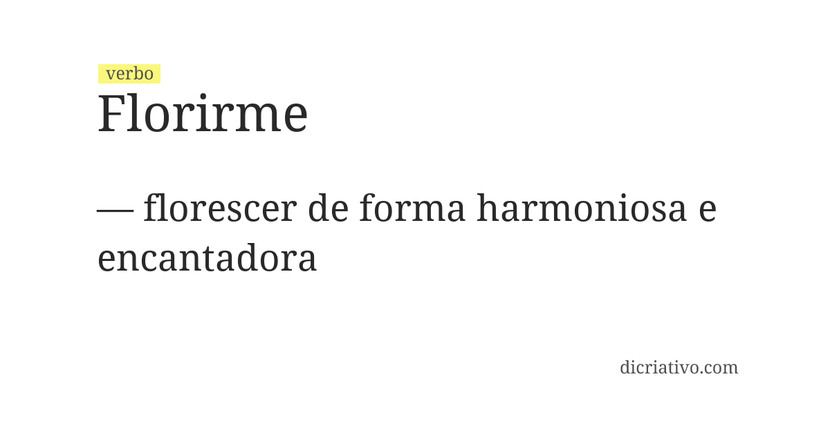 Significado de florirme