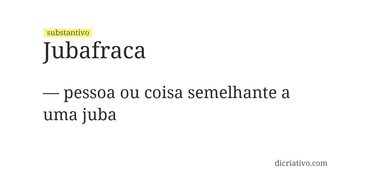 Significado de jubafraca