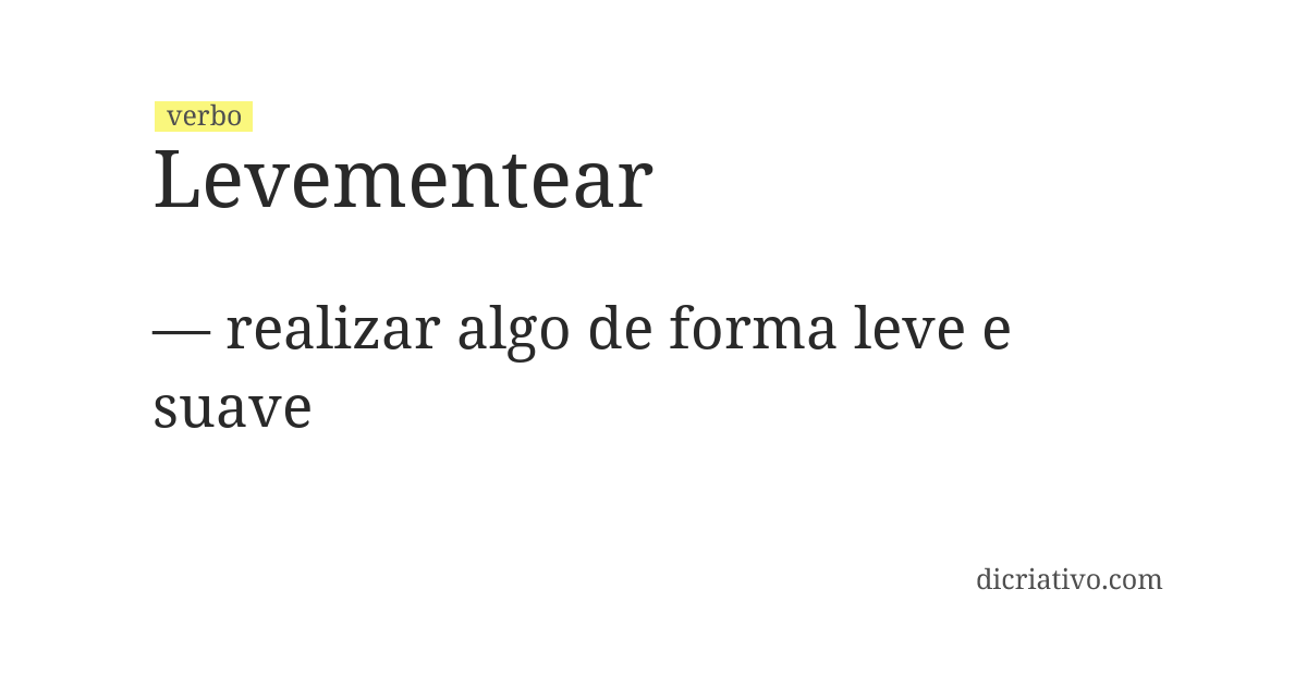 Significado de levementear