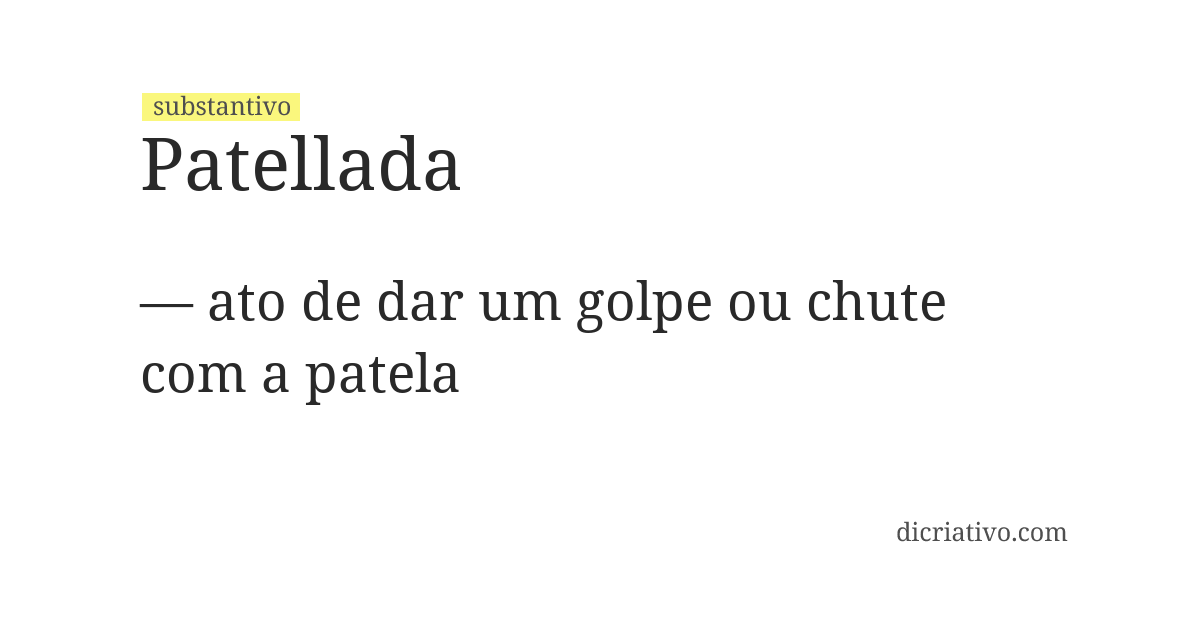 Significado de patellada