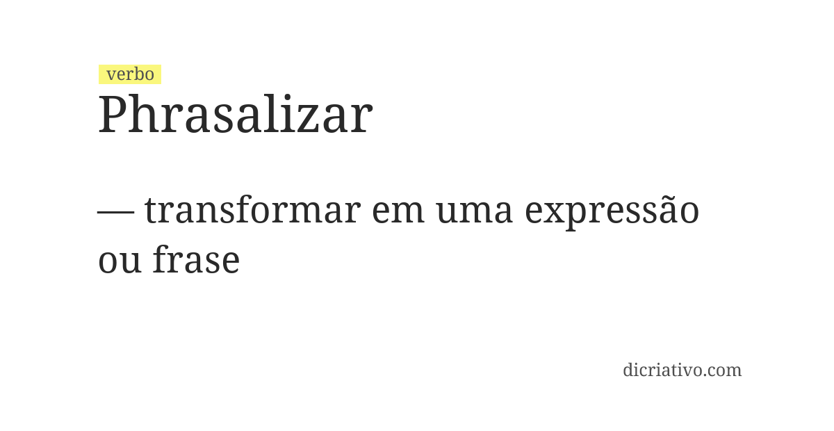 Significado de phrasalizar