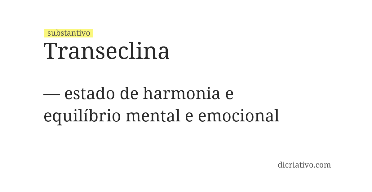 Significado de transeclina