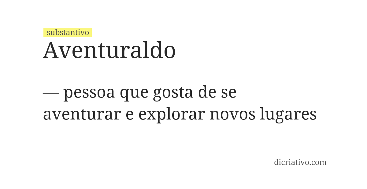 Significado de aventuraldo