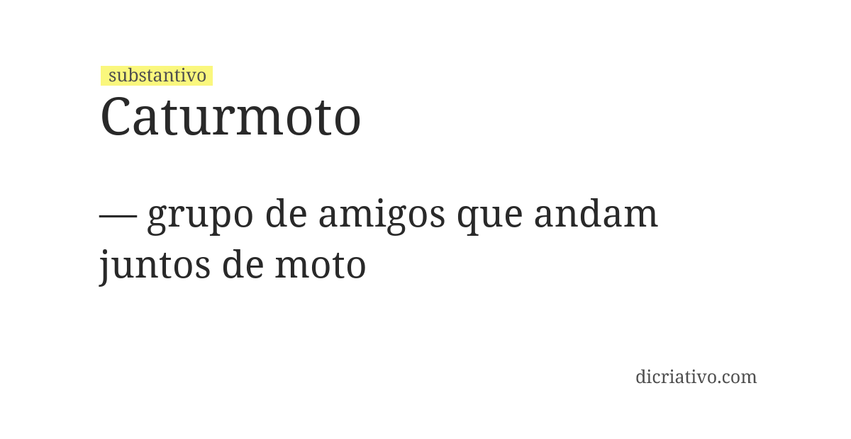 Significado de caturmoto