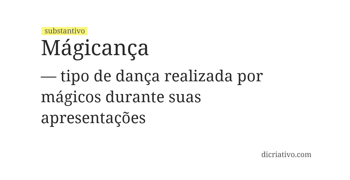 Significado de mágicança