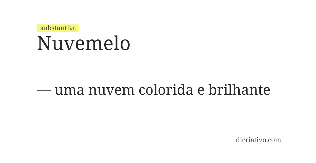 Significado de nuvemelo