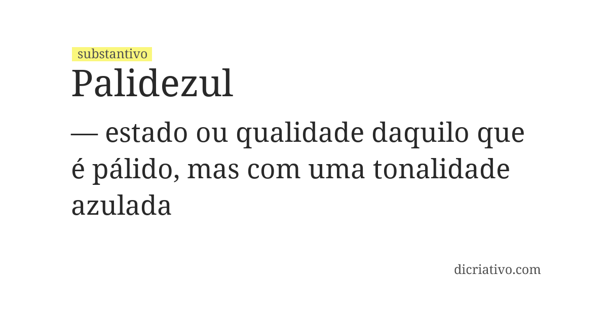 Significado de palidezul