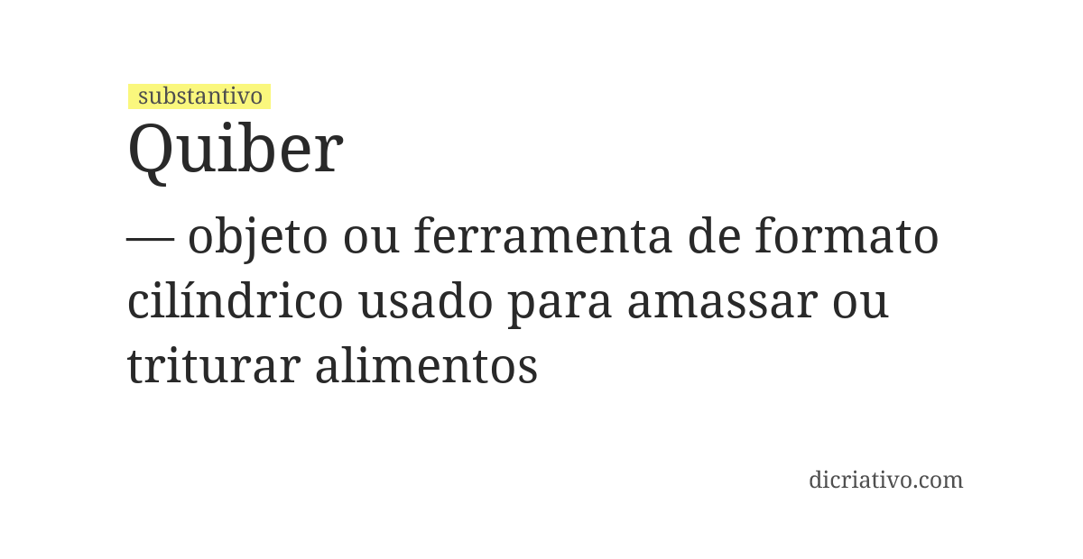 Significado de quiber