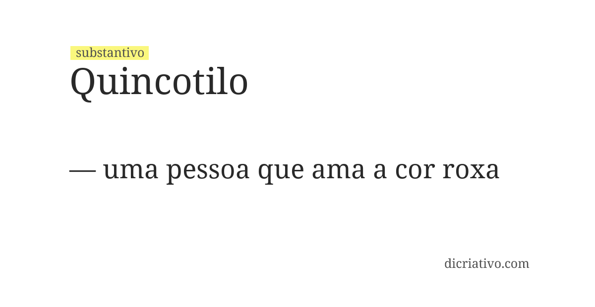 Significado de quincotilo
