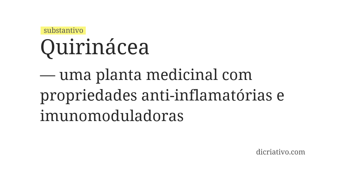 Significado de quirinácea