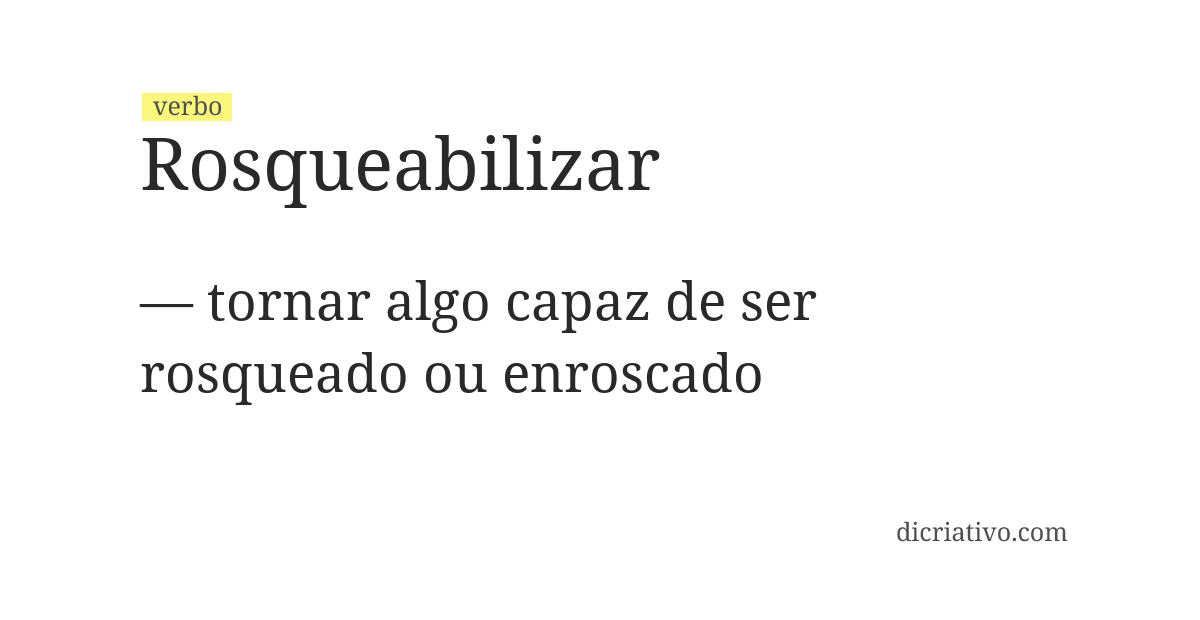 Significado de rosqueabilizar