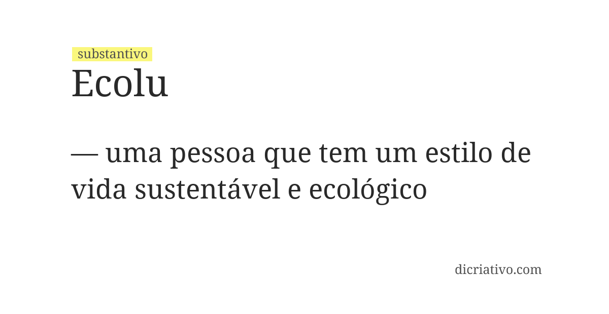 Significado de ecolu