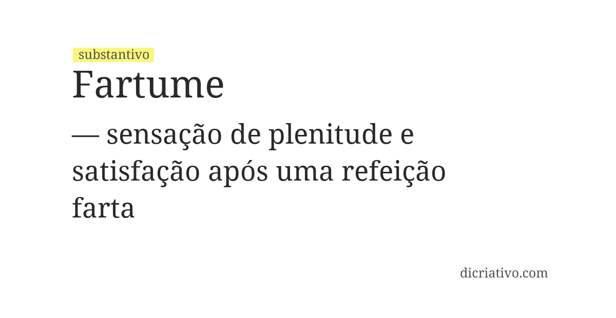 Significado de fartume