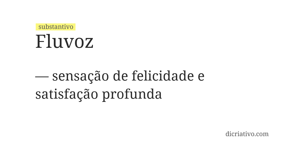 Significado de fluvoz