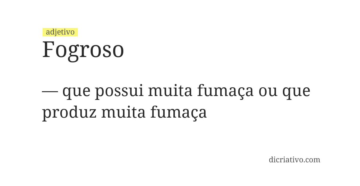 Significado de fogroso