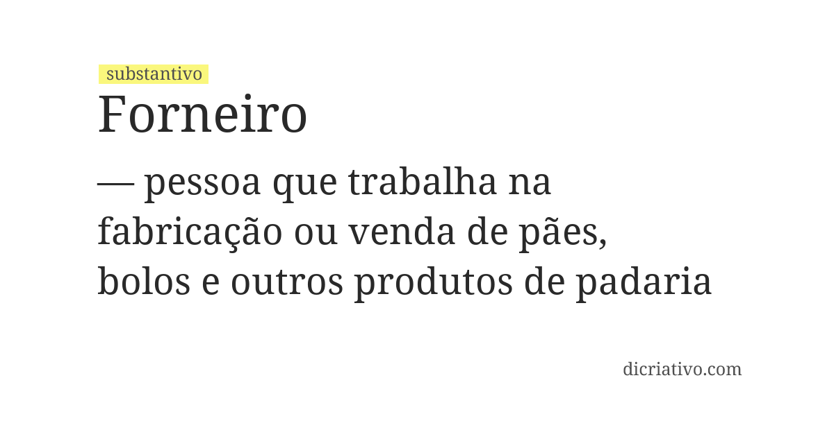 Significado de forneiro