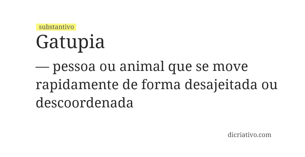 Significado de gatupia