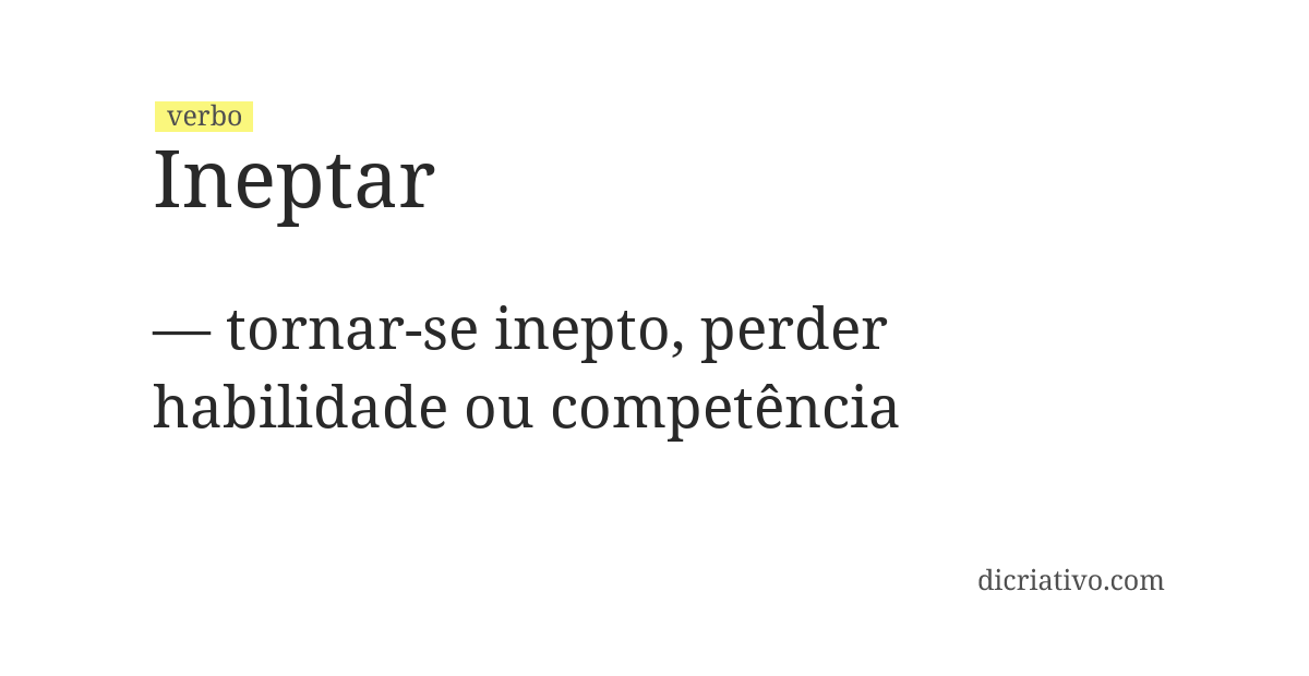 Significado de ineptar