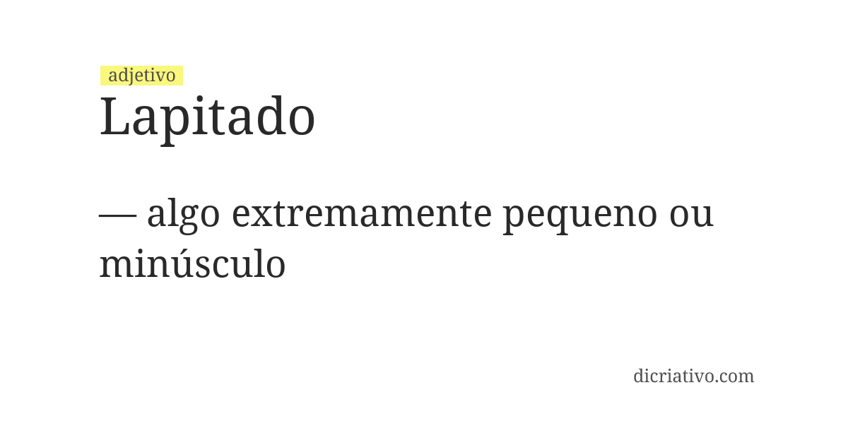 Significado de lapitado