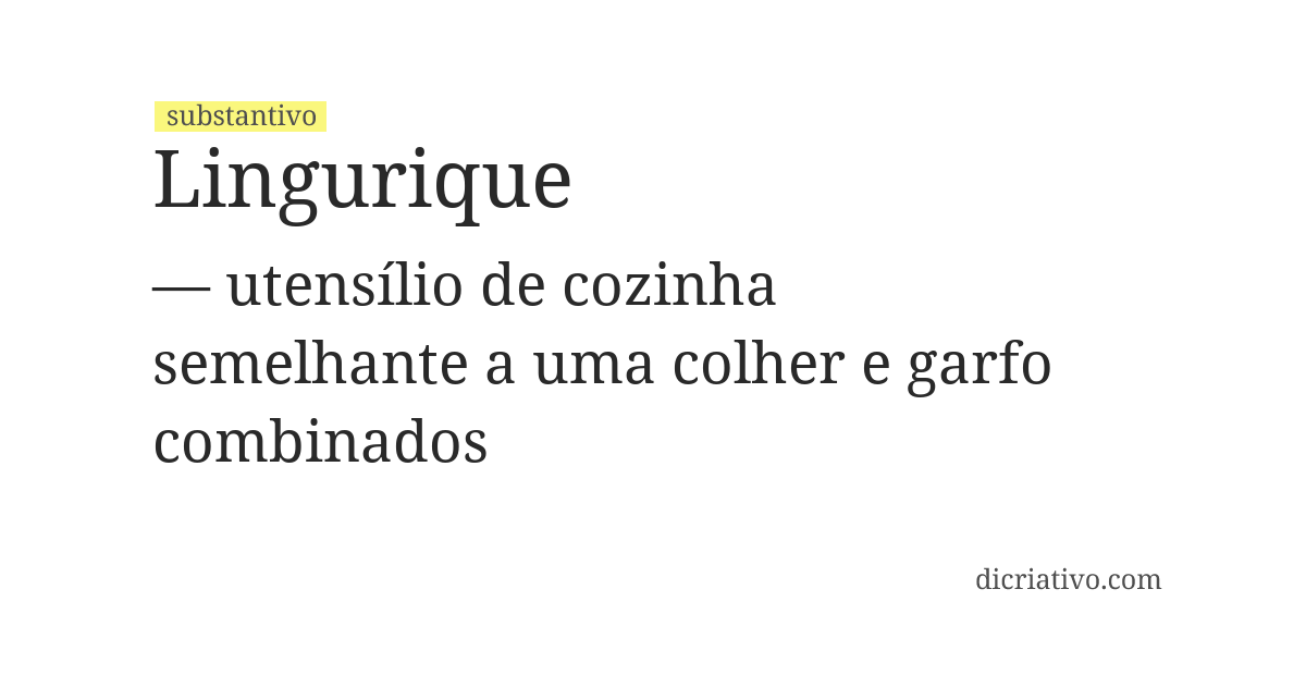 Significado de lingurique