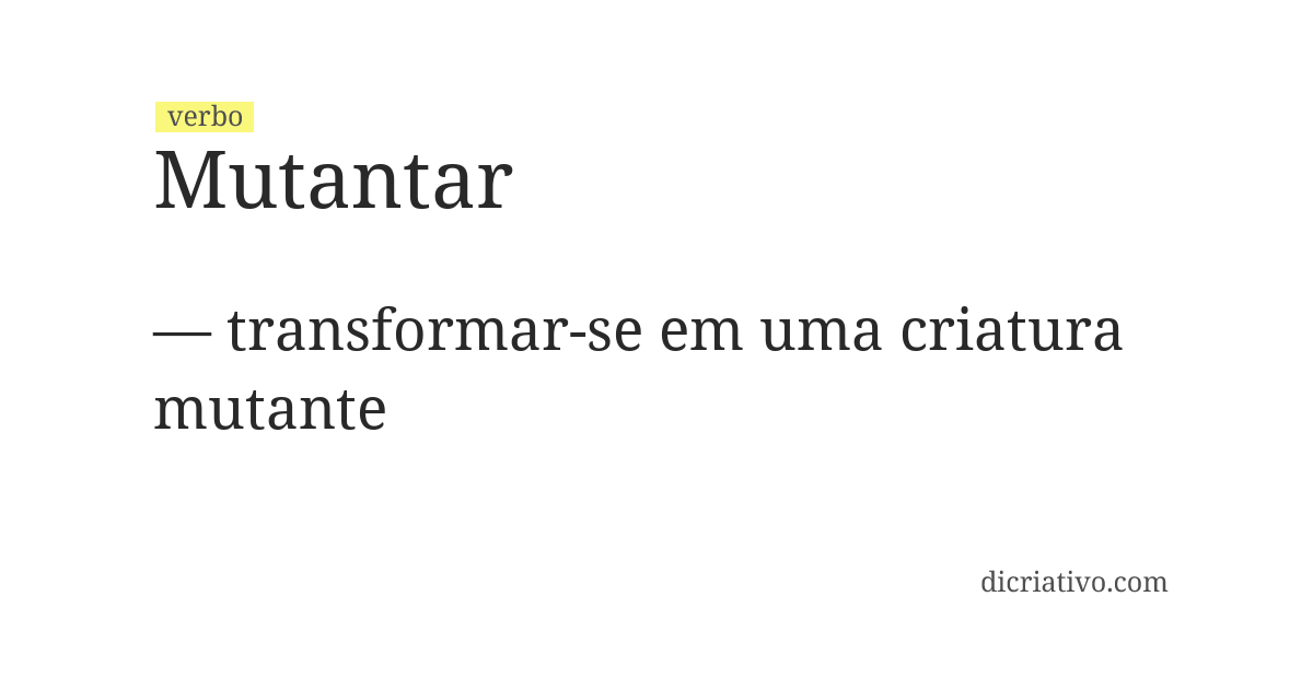 Significado de mutantar
