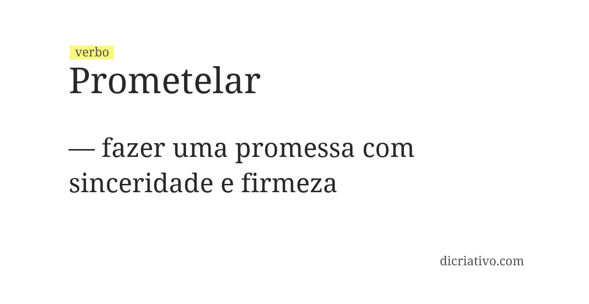 Significado de prometelar