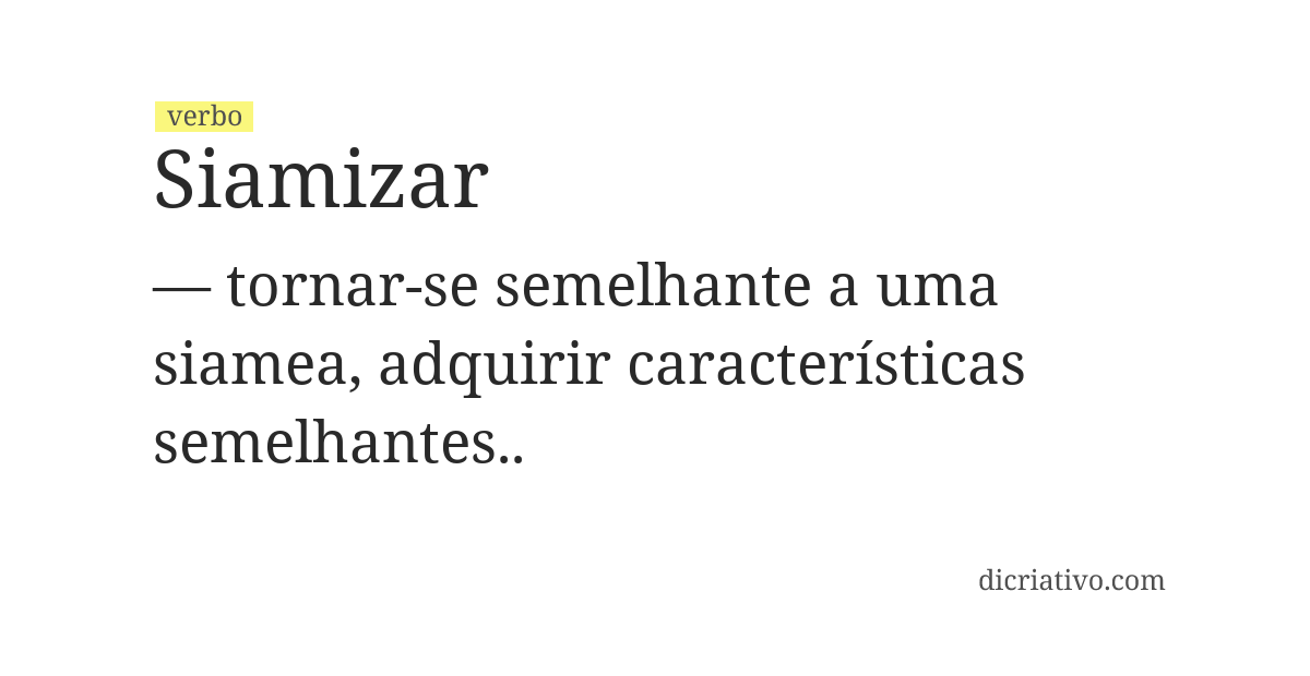 Significado de siamizar