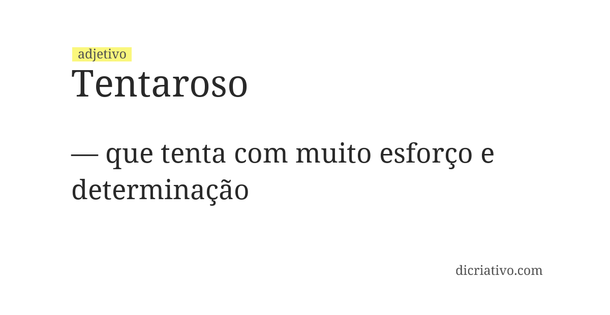 Significado de tentaroso