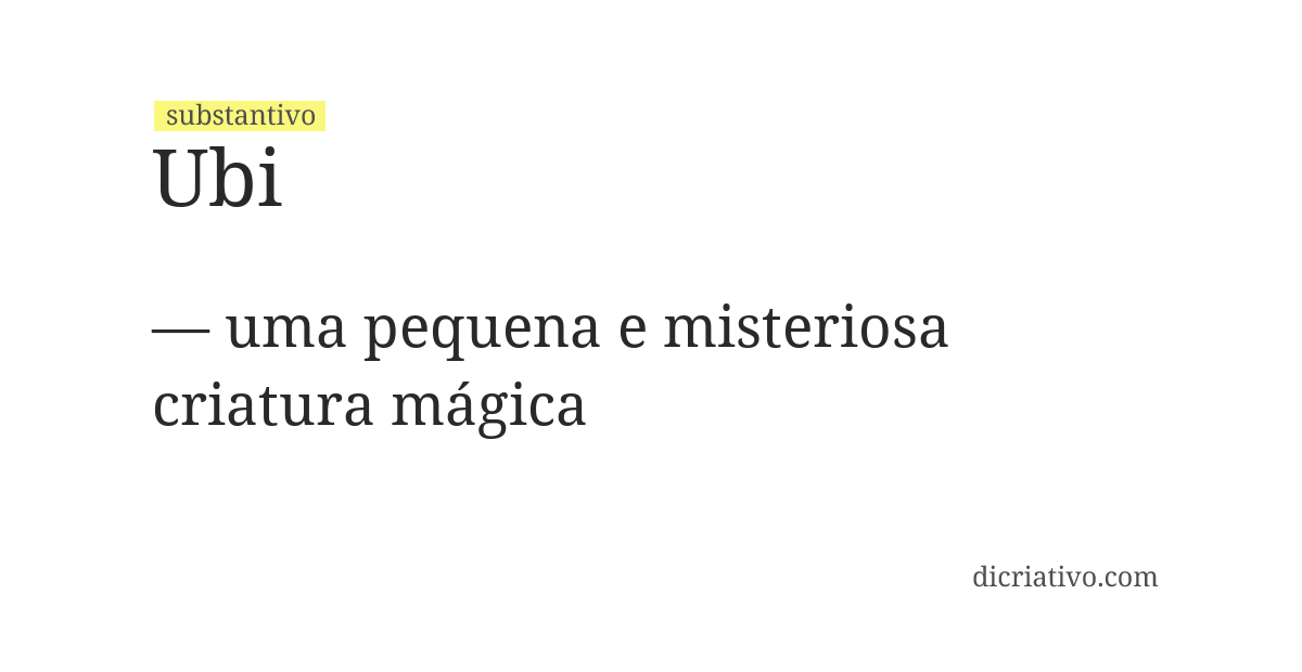 Significado de ubi