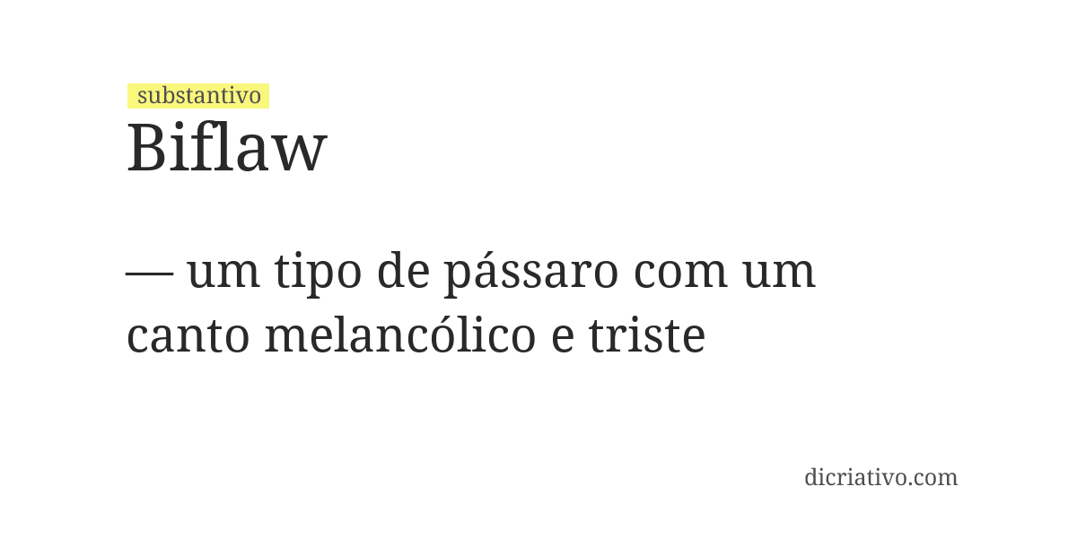 Significado de biflaw