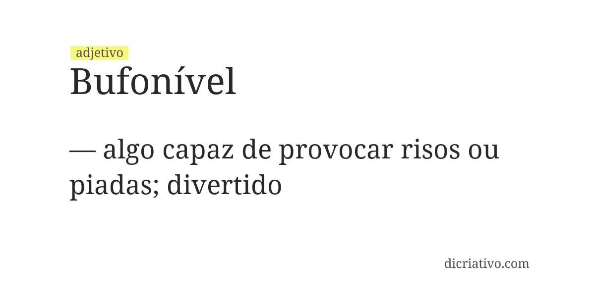 Significado de bufonível
