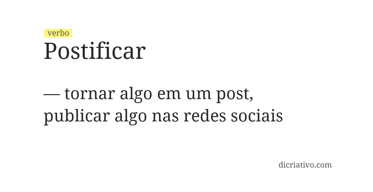 Significado de postificar
