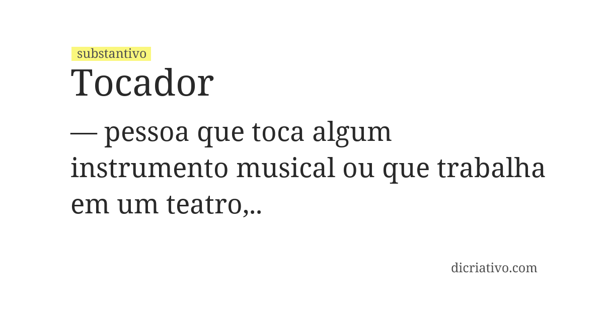 Significado de tocador