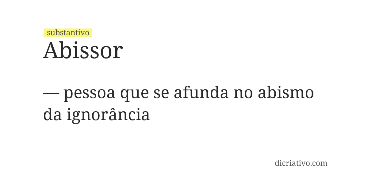 Significado de abissor