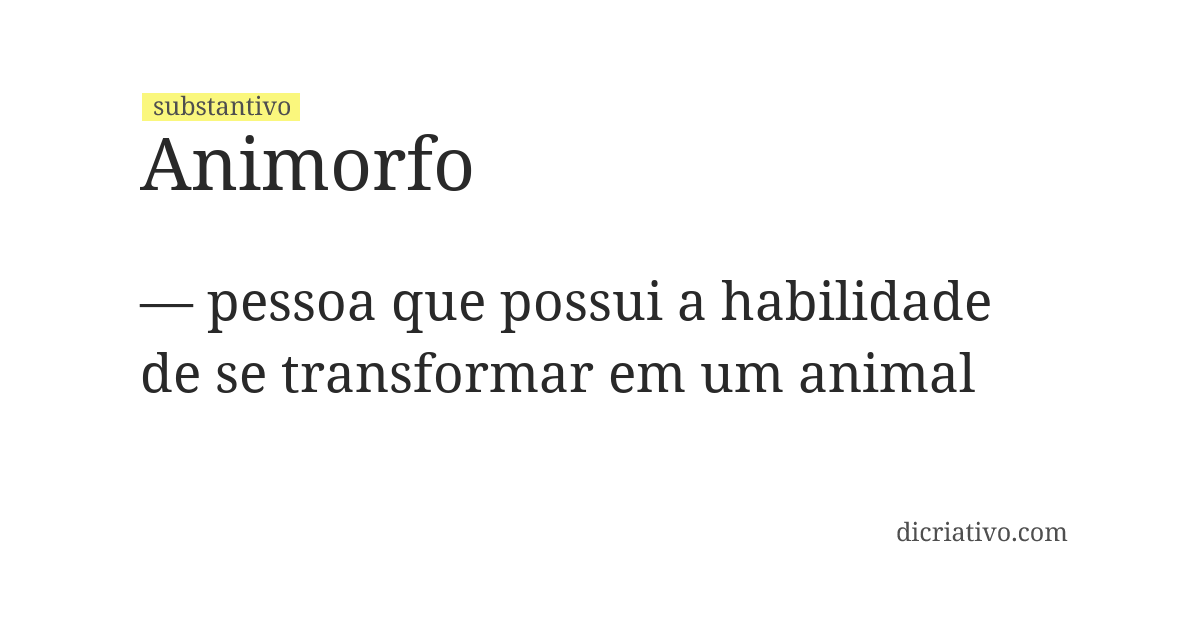 Significado de animorfo