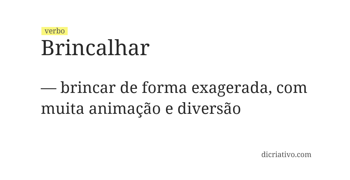 Significado de brincalhar