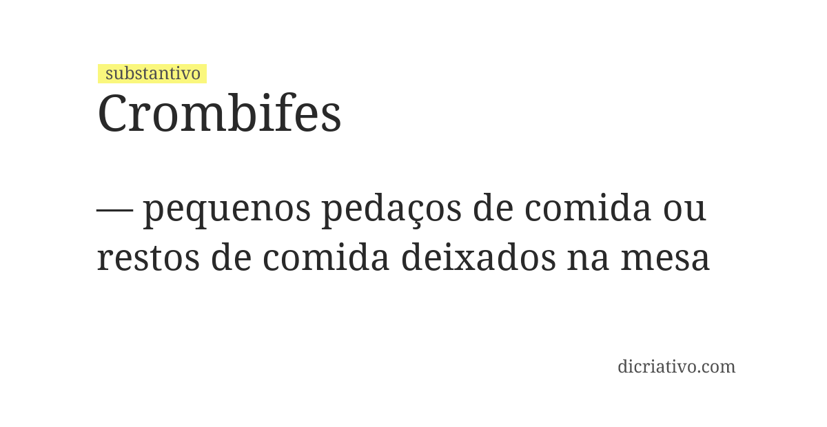 Significado de crombifes