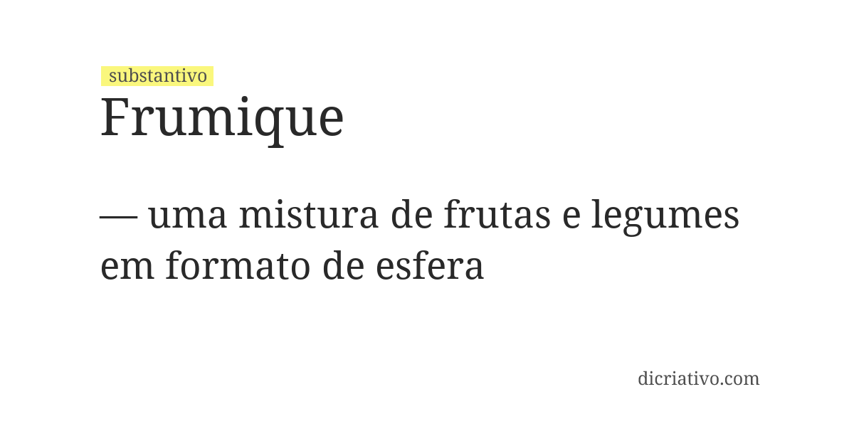Significado de frumique