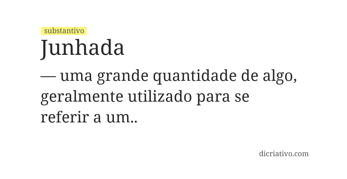 Significado de junhada