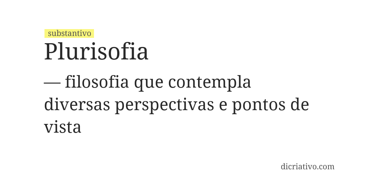 Significado de plurisofia