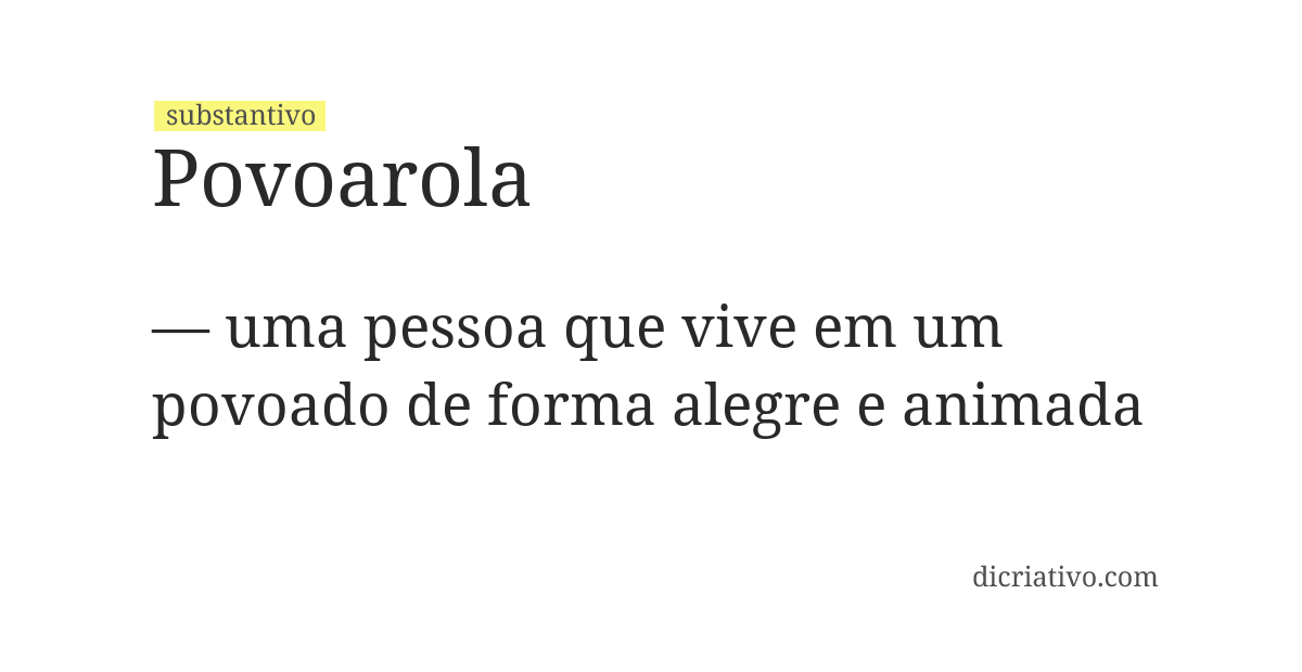 Significado de povoarola