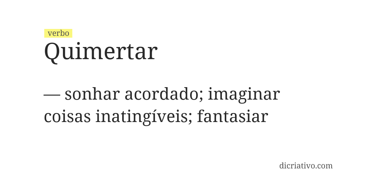 Significado de quimertar