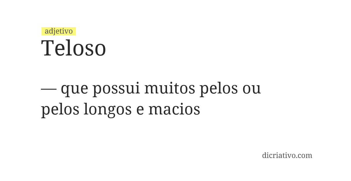 Significado de teloso