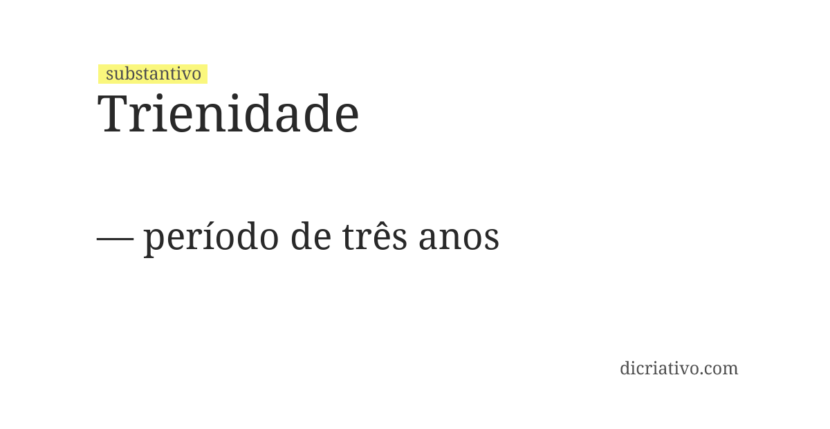Significado de trienidade